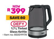 Defy 1.7Ltr Tinted Glass Kettle 850019178