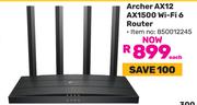 Tp-Link Archer AX12 AX1500 Wi-Fi 6 Router 850012245