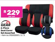 1st Gear 6-Piece Seat Cover Set Assorted 812422001/2/3-Per Set