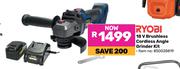 Ryobi 18V Brushless Cordless Angle Grinder Kit 850028819