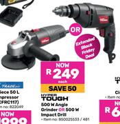 Hyper Tough 500W Angel Grinder Or 500W Impact Drill 850025533/481-Each