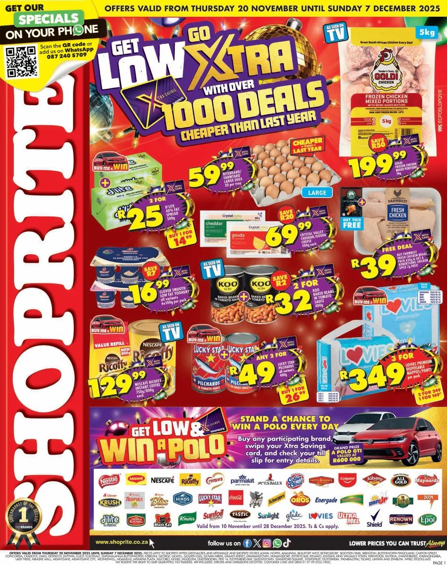 Shoprite Eastern Cape : Christmas Savings (20 November - 07