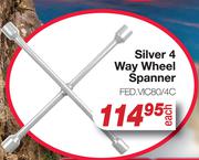 Silver 4 Way Wheel Spanner FEDVIC80/4C