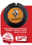 Renault Permanent Licence Holder Domed FEDLICENSEPH