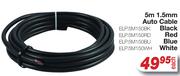 5m 1.5mm Auto Cable Black ELP5M150BK