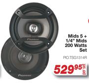 Pioneer Mids 5 + 1/4" Mids 200 Watts Set