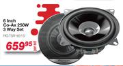 Pioneer 6 Inch Co-Ax 250W 3 Way Set