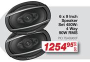 Pioneer 6x9 Inch Speaker Set 450W: 4 Way 90W RMS