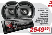 Pioneer Combo Car Radio - Bluetooth / Android Smartphone Support / USB Plus a Set of 6" Speakers