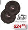 Star Sound 12" 4 Ohm Voice Coil Subwoofer