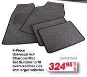 4 Piece Universal 4x4 Charcoal Mat Set Suitable to Fit Oversized Bakkies and Larger Vehicles