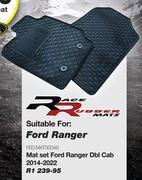 Race Rubber Mats: Mat Set Ford Ranger Dbl Cab 2014 - 2022