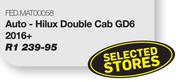 Race Rubber Mats: Auto Hilux Double Cab GD6 2016+