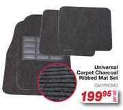 Universal Carpet Charcoal Ribbed Mat Set