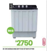 Defy 9Kg White T/T Washing Machine DTT169