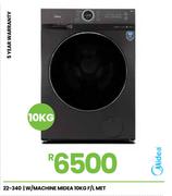 Midea 10Kg F/L Metallic Washing Machine 22-340