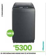 Hisense 14Kg T/L Washing Machine WT3K1423UB