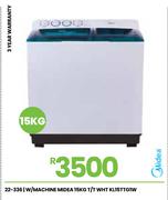 Midea 15Kg T/T White Washing Machine KL15TTG1W