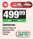 Jameson Select Reserve Blended Irish Whiskey-750ml