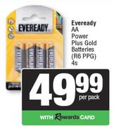 Everyday AA Power Plus Gold Batteries (R6 PPG)-4s Per Pack