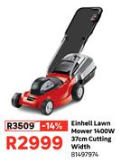 Einhell Lawn Mower 1400W 37cm Cutting Width