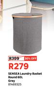 SENSEA Laundry Basket Round 60L