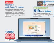 Lenovo Ideapad 3 AMD Ryzen 7 Laptop