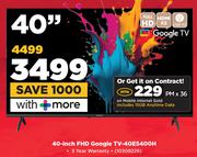 40-Inch FHD Google TV-40E5400H-On Mobile Internet Gold