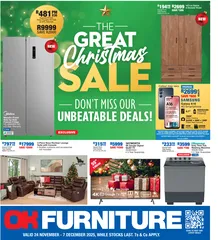 OK Furniture : The Great Christmas Sale (24 November - 07 December 2025)