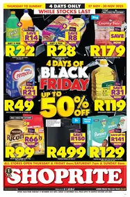 Shoprite Western Cape : Black Friday (27 November - 30 November 2025)