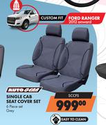 Autogear Single Cab 6 Piece Grey Seat Cover Set For Ford Ranger (2012 Onward) SCCFS