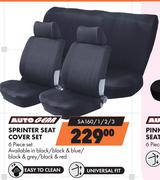 Autogear 6 Piece Sprinter Seat Cover Set SA160/1/2/3