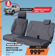 Autogear Single Cab 6 Piece Grey Seat Cover Set For Toyota Hilux (2008-2015) SCCTS