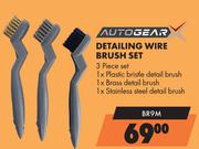 Autogear 3 Piece Detailing Wire Brush Set BR9M