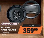 Auto Gear 6" 3-Way Car Speaker 150W SK03 