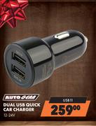 Auto Gear Dual USB Quick Car Charger 12-24V USB11
