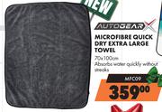 Auto Gear Microfibre Quick Dry Extra Large Towel MFC09