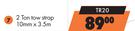 Autogear Tie Downs,Straps & Holders 2 Ton Tow Strap 10mm x 3.5m TR20