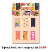 6 Piece Bookmark Magnet Sets