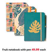 Fruit Notebook With Pen-Each