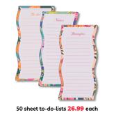 50 Sheet To Do Lists-Each