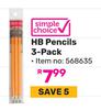 Simple Choice HB Pencils (3-Pack) 568635