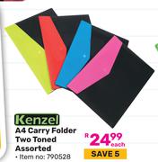 Kenzel A4 Carry Folder (Two Toned Assorted) 790528-Each