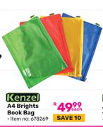 Kenzel A4 Brights Book Bag 678269-Each