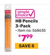 Simple Choice HB Pencils (3-Pack) 568635