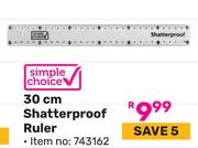 Simple Choice 30cm Shatterproof Ruler 743162