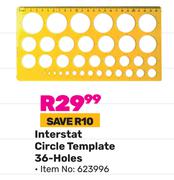 Interstat Circle Template 36-Holes (623996)-Each