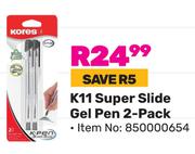 Kores K11 Super Slide Gel Pen 2-Pack (850000654)