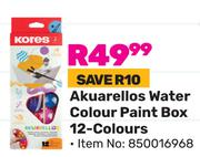 Kores Akuarellos Water Colour Paint Box 12-Colours (850016968)