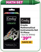 Croxley Create Mathematical Instruments Set 11-Piece (819142)